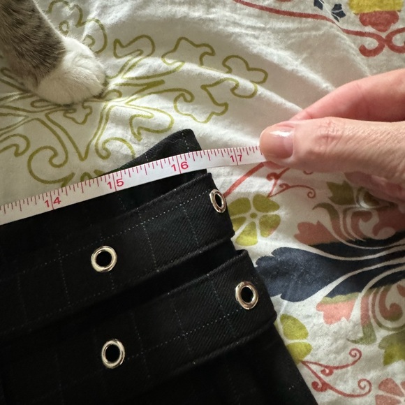 S-Deer check print, double belted pants. Size XL - Picture 5 of 8